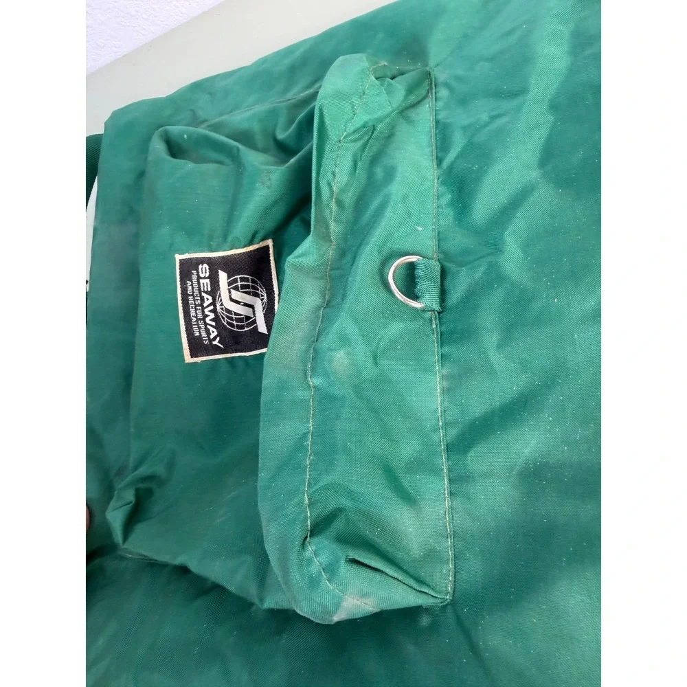 Seaway Rucksack OS Green Good Vintage Nylon Drawstring Backpack Gorpcore Retro